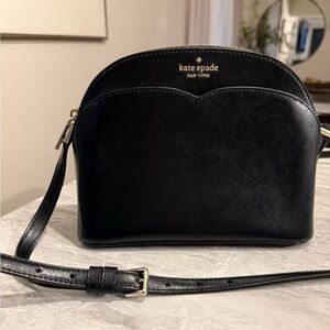 kate spade Black Saffiano Dome Crossbody